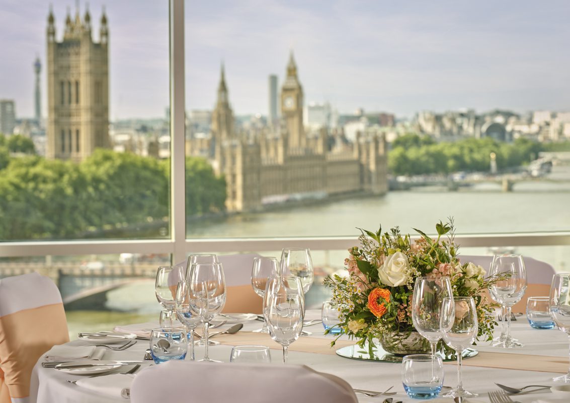 wedding with views of big ben